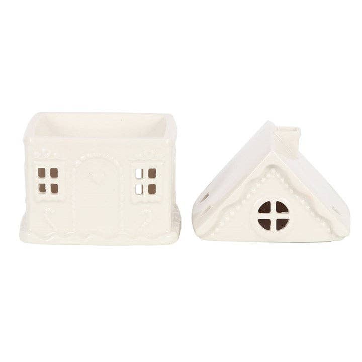 White Christmas Gingerbread House Oil Burner