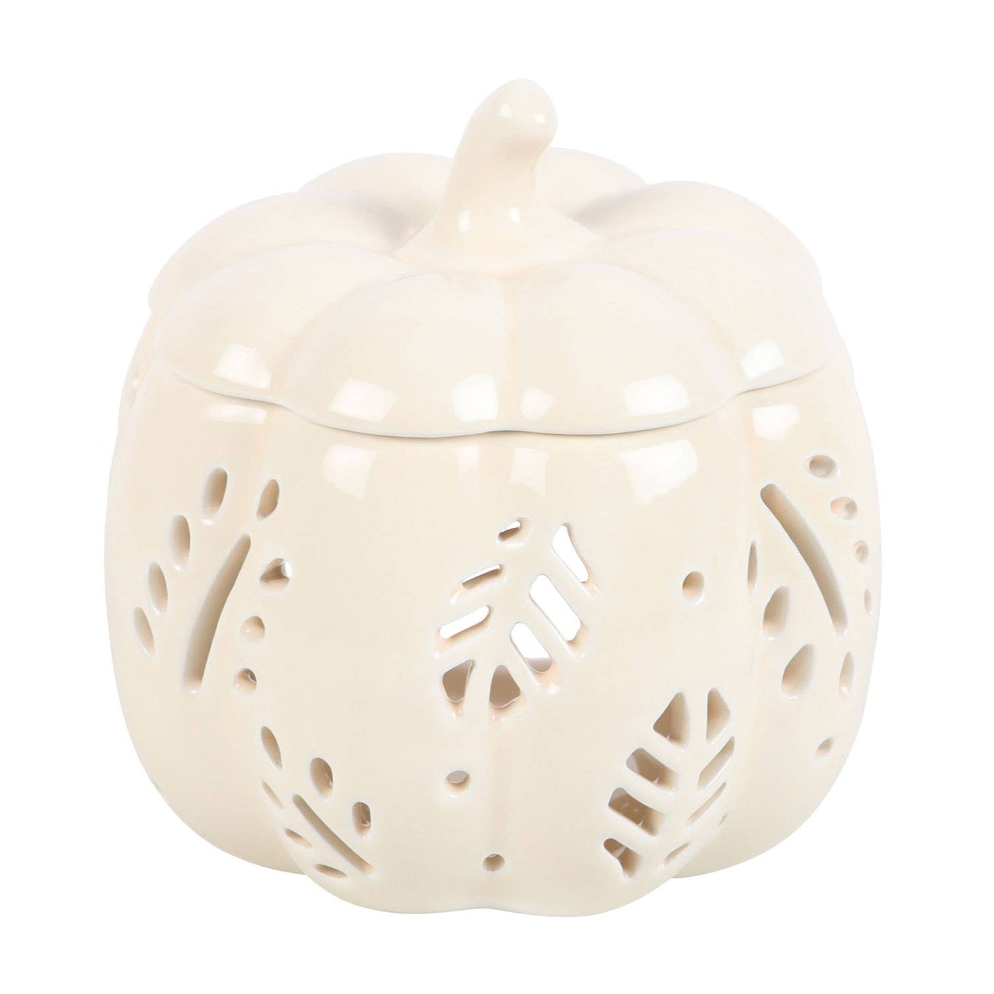 Off White Autumn Leaves Fall Pumpkin Oil Burner