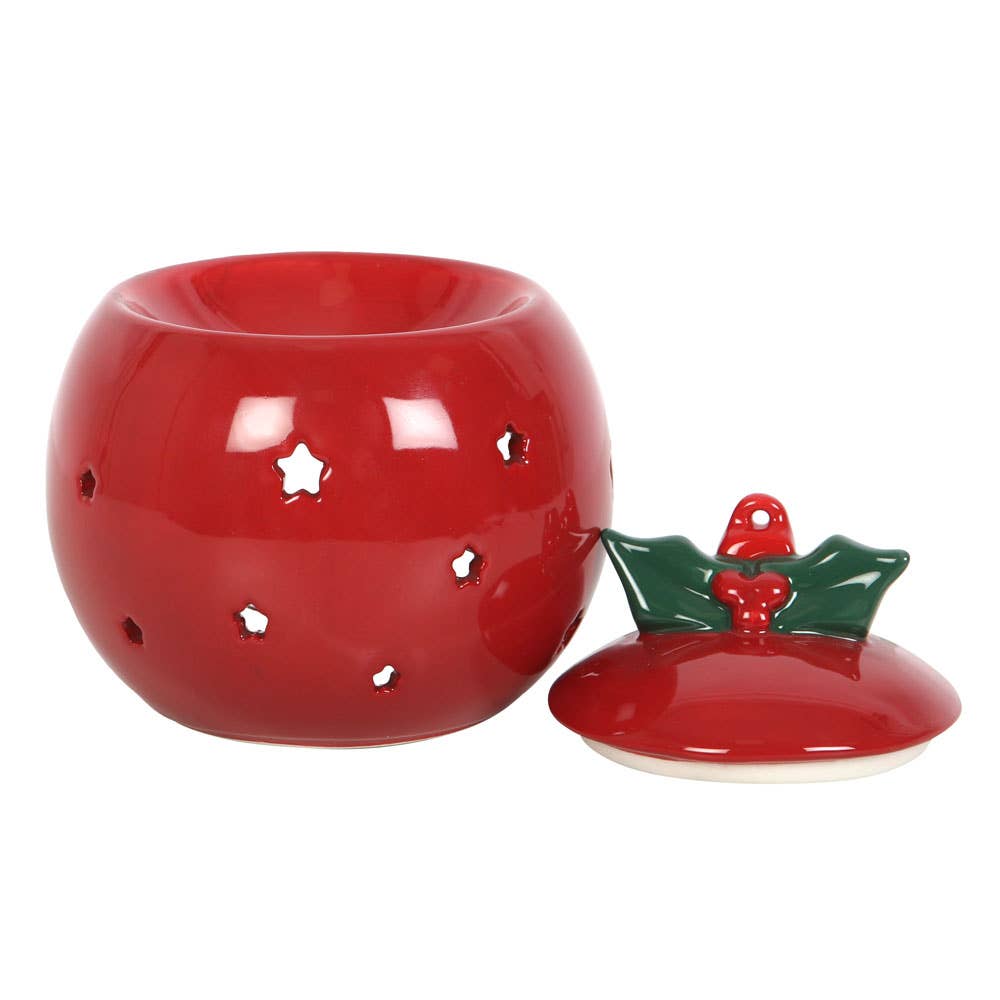 Red Christmas Ornament Bauble Oil Burner