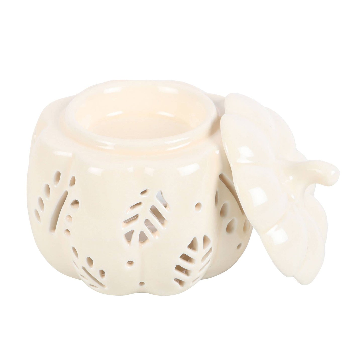 Off White Autumn Leaves Fall Pumpkin Oil Burner