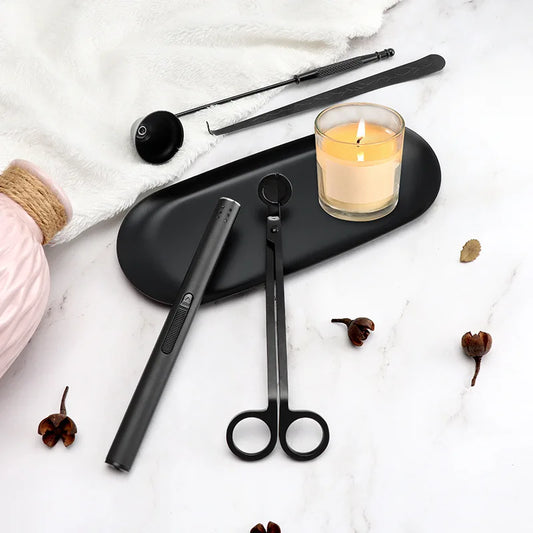 Candle Wick Metal Tool Nursing Scissors Extinguishing Extinguisher Tray Candle Black Trimming hook