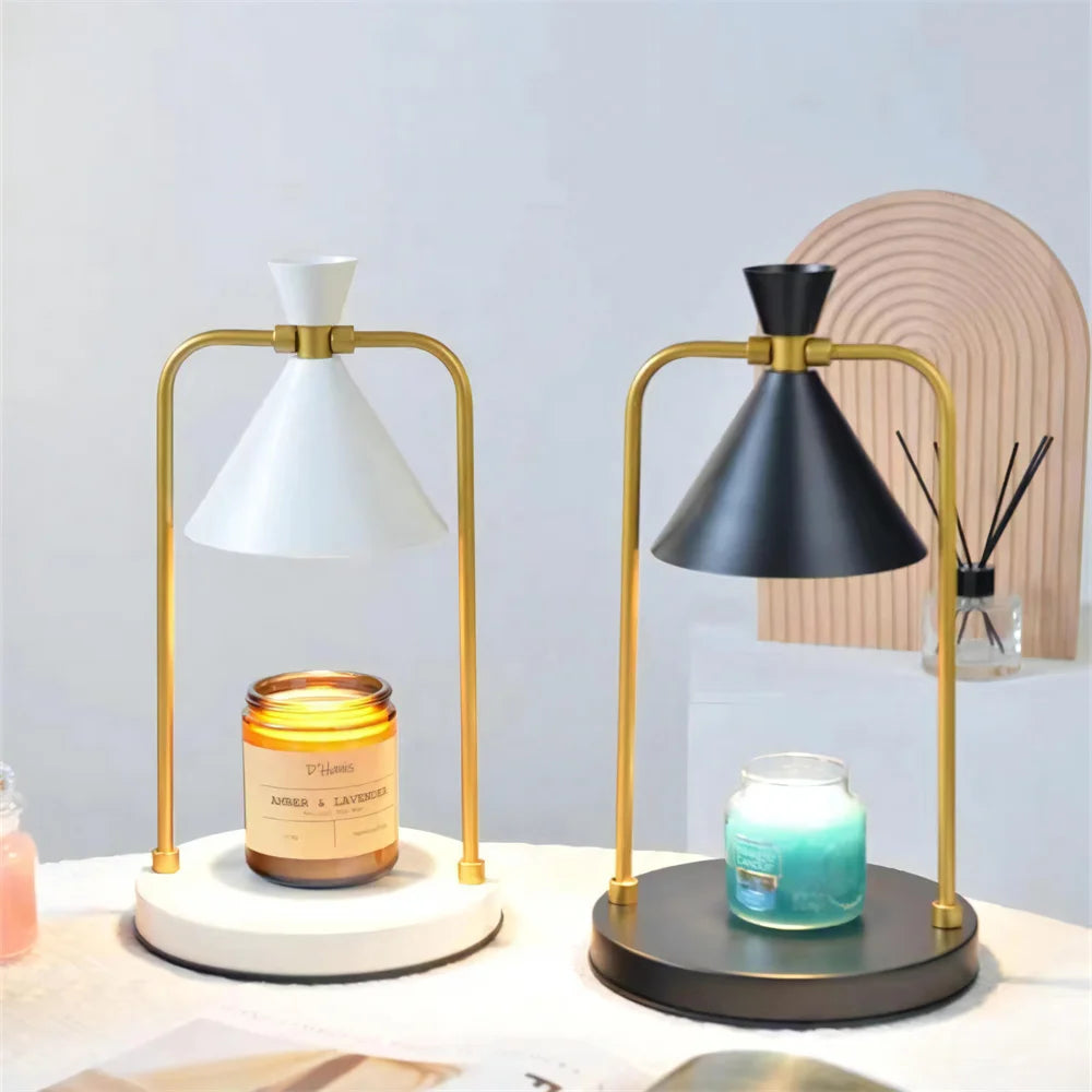 Candle Warmer Electric Wax Melt Lamp Dimmable Aromatherapy Table Lamp Candle Melting Diffuser Bedside Warmer Light US/EU/UK/AU