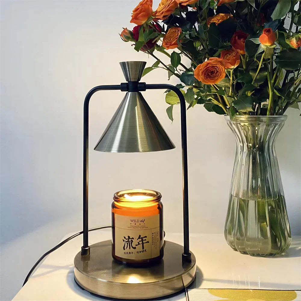 Candle Warmer Electric Wax Melt Lamp Dimmable Aromatherapy Table Lamp Candle Melting Diffuser Bedside Warmer Light US/EU/UK/AU