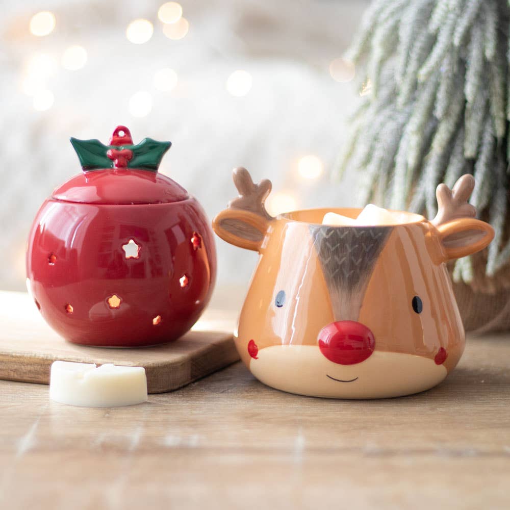 Red Christmas Ornament Bauble Oil Burner