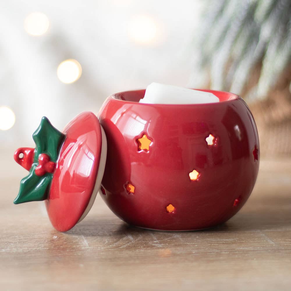 Red Christmas Ornament Bauble Oil Burner