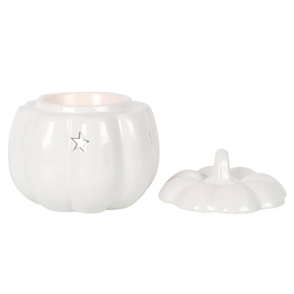 White Autumn and Fall Pumpkin Halloween Oil Burner